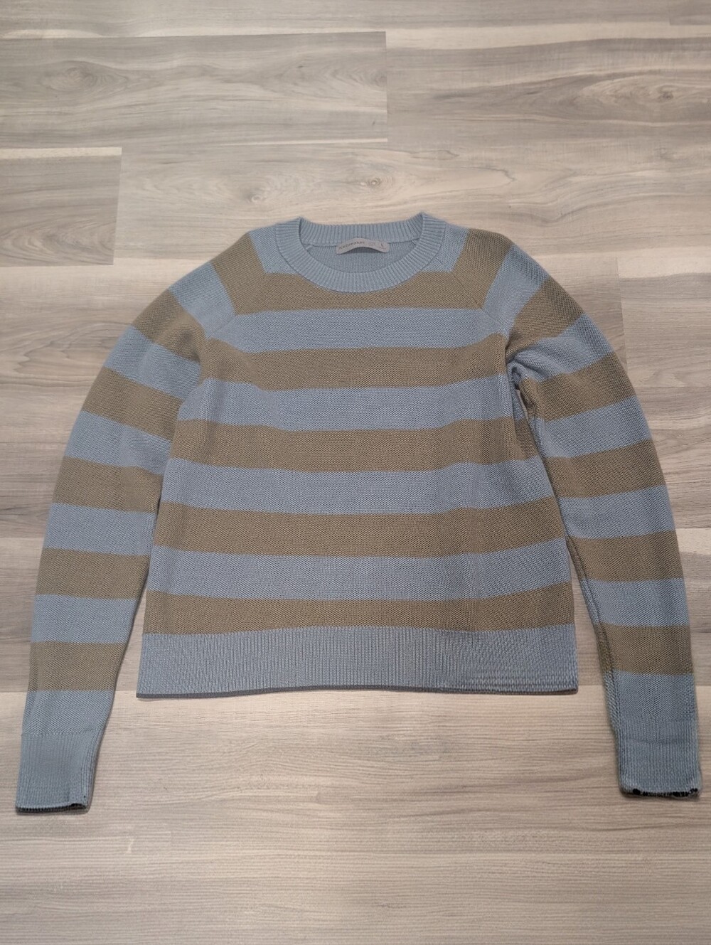 Icebreaker | Waypoint Merino Wool Striped Knit Sweater In Blue & Olive